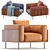 Sleek Leather Armchair: Brasilia by Minotti 3D model small image 5