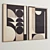 Plaster Double Photo Frame - Modern Interior Décor 3D model small image 3