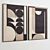 Plaster Double Photo Frame - Modern Interior Décor 3D model small image 4