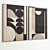 Plaster Double Photo Frame - Modern Interior Décor 3D model small image 5