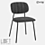 Modern Metal Fabric Chair 3D model small image 1