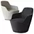 Harbor B&B Italia Armchair: Modern Elegance 3D model small image 2