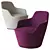 Harbor B&B Italia Armchair: Modern Elegance 3D model small image 3