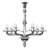 Elegant Chrome Glass Chandelier - 700mm Diameter 3D model small image 2