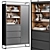 Modern Wardrobe & Display Cabinets 3D model small image 1