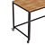 Industrial Style Computer Desk on Wheels 3D model small image 5