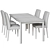 Strandtorp/Bergmund White Table & Chairs 3D model small image 5