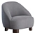 Elegant Margas LC1 Armchair 3D model small image 2