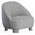 Elegant Margas LC1 Armchair 3D model small image 3