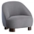 Elegant Margas LC1 Armchair 3D model small image 5