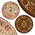 Modern Circle Rugs | Unique Design 3D model small image 1