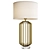 Gilded Linen Cage Lamp 3D model small image 1