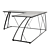 Modern Glass Top Corner Desk by Flash Furniture 3D model small image 3