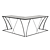 Modern Glass Top Corner Desk by Flash Furniture 3D model small image 4