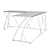 Modern Glass Top Corner Desk by Flash Furniture 3D model small image 6