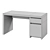 MALM White Desk 140x65 cm 3D model small image 2