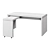 Modern MALM Desk with Drawer 3D model small image 2