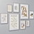 Elegant Wall Paintings Set 3D model small image 2