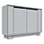 Modern Cabinet F2 02: Stylish Storage Solution 3D model small image 3