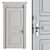 Elegant White Front Door Set 3D model small image 1