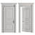 Elegant White Front Door Set 3D model small image 2