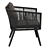 Outdoor Garden Chair - Artificial Rattan Elegance 3D model small image 3