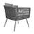 Outdoor Garden Chair - Artificial Rattan Elegance 3D model small image 7