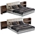 Sleek Brasilia Bed by Minotti 3D model small image 3