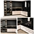 Sleek Modern Kitchen Set 3D model small image 9