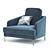 Modern Global Sofa: Lebom Rondo Armchair 3D model small image 1