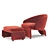 Modern Halley Armchair: Stylish Comfort 3D model small image 3