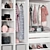 Modern Gray Ash Wardrobe 3D model small image 3