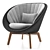 Danish Design Peacock Lounge Chair 3D model small image 1