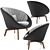 Danish Design Peacock Lounge Chair 3D model small image 6