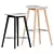 Title: Sleek Fiber Bar Stool with Wood Base 3D model small image 2