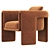 Elegant and Luxurious Floria Velvet Chair 3D model small image 2