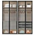 Sliding Door Wardrobe with Drawers - 3000x600xH2700 3D model small image 1