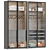 Sliding Door Wardrobe with Drawers - 3000x600xH2700 3D model small image 2