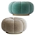 Sofia Velvet Footstool: Luxurious and Elegant 3D model small image 1