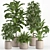 Lush Indoor Plant Set 016 3D model small image 1