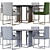 Modern Charlie Table by Meridiani 3D model small image 4
