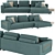 FELLINI Modular Sofa: Stylish Simplicity 3D model small image 5