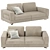 FELLINI Modular Sofa: Stylish Simplicity 3D model small image 6