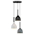 Nordic Teardrop Multi Pendant Light 3D model small image 1