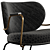 Elegant Kalida Lounge Chair 3D model small image 3