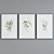 Modern Botanical Picture Frame Set 3D model small image 2