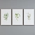 Modern Botanical Picture Frame Set 3D model small image 3