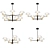 Scandinavian Glass Chandelier 3D model small image 1