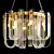 Elegant Metal and Glass Chandelier 3D model small image 1