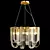 Elegant Metal and Glass Chandelier 3D model small image 3